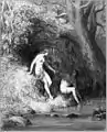 gravure de Gustave Doré représentant Ève parlant à Adam