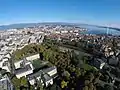 Le parc des Bastions, vue aérienne