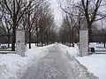 Le parc sous la neige, en février 2014.