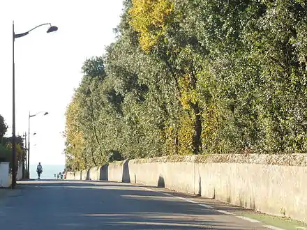 Le parc vu de la rue de Kervenel, en direction de la côte sauvage