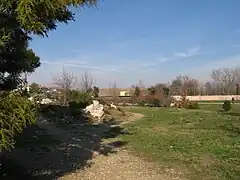 Parc de la Maourine avec en fond les jardins du Museum.