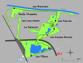 Plan du Parc des Chanteraines