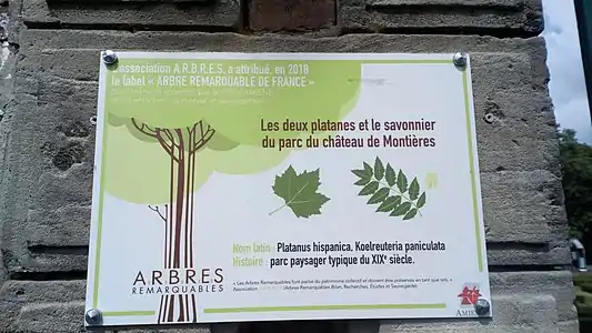 Panneau d'information de l'association A.R.B.R.E.S. (2018).