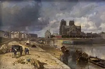 Paris, Notre-Dame vue du quai de la Tournelle, (1852).