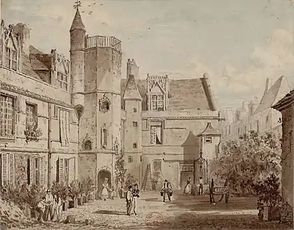 L'Hôtel de Cluny en 1829.