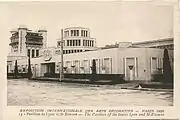 Le pavillon de Lyon-Saint-Étienne dont Charles Piguet a réalisé l'entrée (Exposition internationale des arts décoratifs et industriels modernes. Paris, 1925)