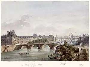 Le Pont Royal en 1850