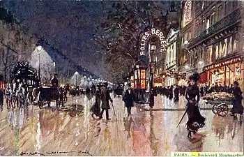 Paris. Boulevard Montmartre, vers 1910.