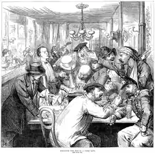 « Discussions sur la guerre dans un café parisien », paru dans The Illustrated London News, le 17 septembre 1870.