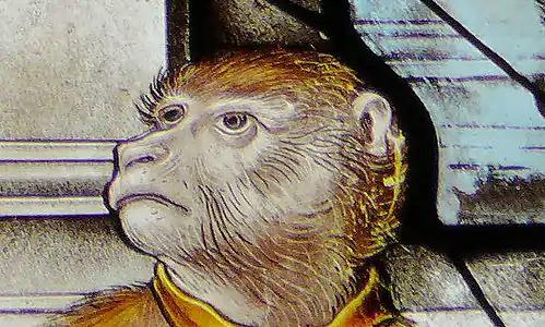 Le singe regardant Salomon rendant son jugement