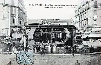 Fonçage de la station Saint-Michel