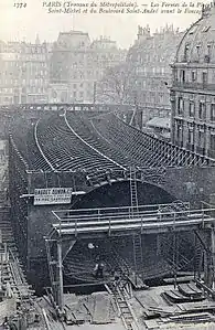 Les fermes de la place Saint-Michel et du boulevard Saint-André avant le fonçage