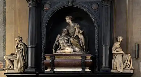 Monument dédié à la comtesse de Lariboisière dans la chapelle de l'hôpital, œuvre du sculpteur Carlo Marochetti