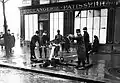 Les inondations de 1910 au bout de la rue, au niveau de la place du Colonel-Bourgoin.