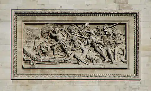 Le Passage du pont d'Arcole le 15 novembre 1796 (1834), Paris, arc de triomphe de l'Étoile.