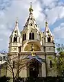 L'extérieur de la cathédrale Saint-Alexandre-Nevsky à Paris.