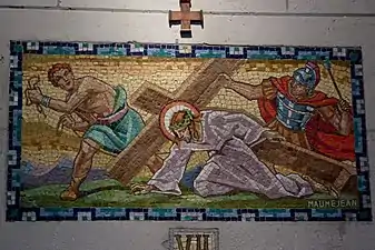 Mosaïque du chemin de croix.