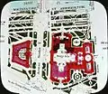 Plan de l’exposition de 1900 : l’emplacement de la place Clemenceau figure entre l'avenue Nicolas-II (actuelle avenue Winston-Churchill) et l’avenue des Champs-Élysées.