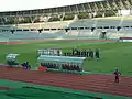 Présentation des équipes lors du match Paris FC - Poiré sur Vie VF du 19 août 2011 au Stade Charléty