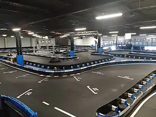 La piste de karting indoor.