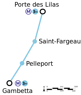 Voir la carte de la ligne.