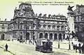 Jean-Paul Aubé, Monument à Gambetta sur la place du Carrousel devant le palais du Louvre ; carte postale éditée vers 1910.