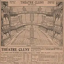 Description de l'image Paris Theatre de Cluny seating plan.jpg.