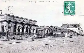 Gare Saint-Sever à Rouen, vers 1916.