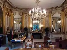 Vue du bureau du ministre, ou « grand salon » de l'hôtel du Châtelet.
