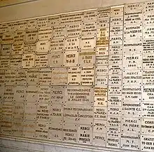 Ex-voto dans la chapelle de la Médaille miraculeuse, rue du Bac, à Paris.