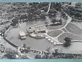 Vue aérienne du parc zoologique et botanique Bararida en 1967.