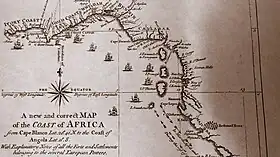 La côte de l'Or et autres régions riveraines du golfe du Bénin, Dictionnaire universel du commerce de Malachy Postlethway, 1774.