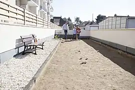 Partie de pétanque.