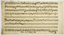 Partition de Wolgang Amadeus Mozart conservée à la médiathèque Jacques Demy à Nantes