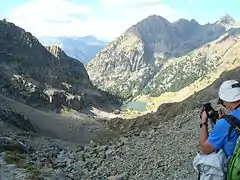 Lac de Trécoplas depuis le pas des Ladres.