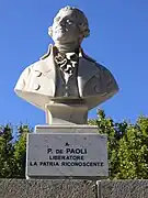 Détail du buste de Pascal Paoli.