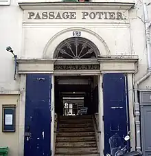 Passage Potier du 23 rue Montpensier au 26 rue de Richelieu, Paris 1er