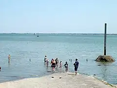 Le passage du Gois à marée haute.