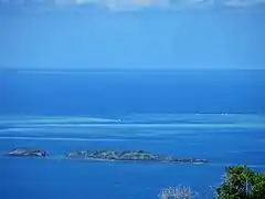 Vue de la passe depuis les hauteurs de Mayotte