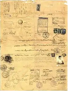 Passeport de Tsepon W. D. Shakabpa