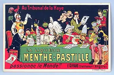 Publicité de 1904 pour la menthe-pastille réalisée par Eugène Ogé.