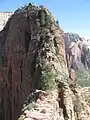 Sentier jusqu'au sommet d'Angels Landing.