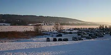 Patinage sur le lac de Saint-Point.