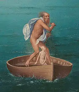 1. Détail : Charon conduisant sa barque.
