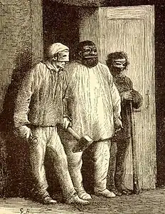 La bande criminelle de Patron-Minette. Illustration de Gustave Brion.