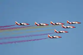 Démonstration de la Patrulla Águila le 12 octobre 2009.