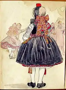 Jeune paysanne en costume de la Schwalm