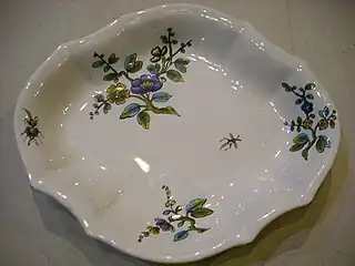 Plat de technique polychrome mixte, musée du pain d'épice de Gertwiller