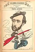 Caricature de Paul Arène par André Gill.