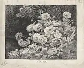 Pavots, crayon. Dessin publié dans le catalogue illustré du Salon des Artistes Français de 1889, coll. privée